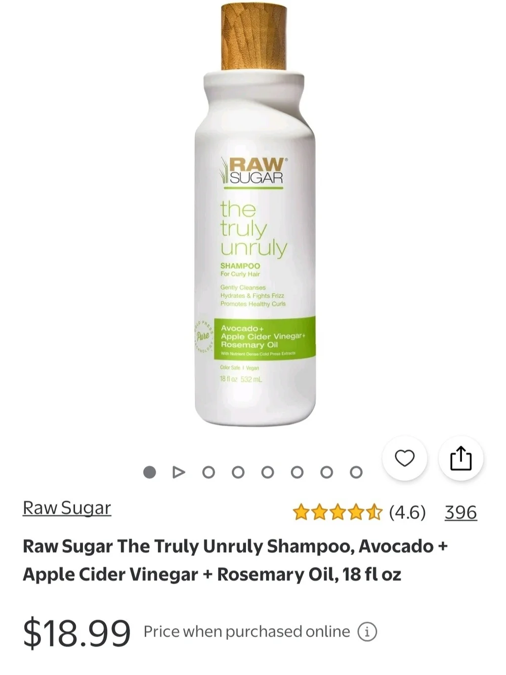 RAW Sugar The Truly Unruly Shampoo & Conditioner Set - For Curly Hair